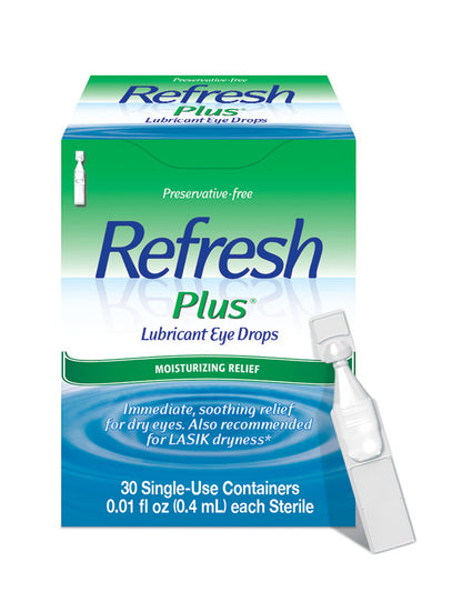 Refresh Plus Lubricant Eye Drops, Preservative-Free, 0.01 Fl 30 Count