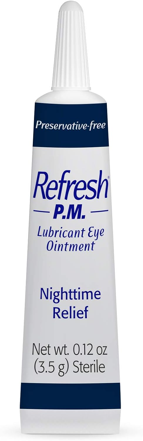 Refresh P.M. Lubricant Eye Ointment, Nighttime Relief, Preservative-Free, 0.12 Oz Sterile