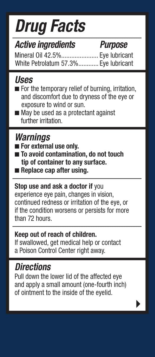 Refresh P.M. Lubricant Eye Ointment, Nighttime Relief, Preservative-Free, 0.12 Oz Sterile