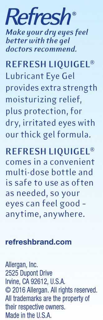 Refresh Liquigel Lubricant Eye Gel Drops, 0.5 Fl