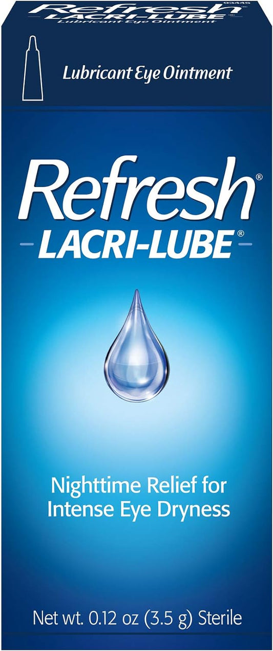 Refresh Lacri-Lube Lubricant Eye Ointment, Nighttime Relief, 0.12 Oz Sterile