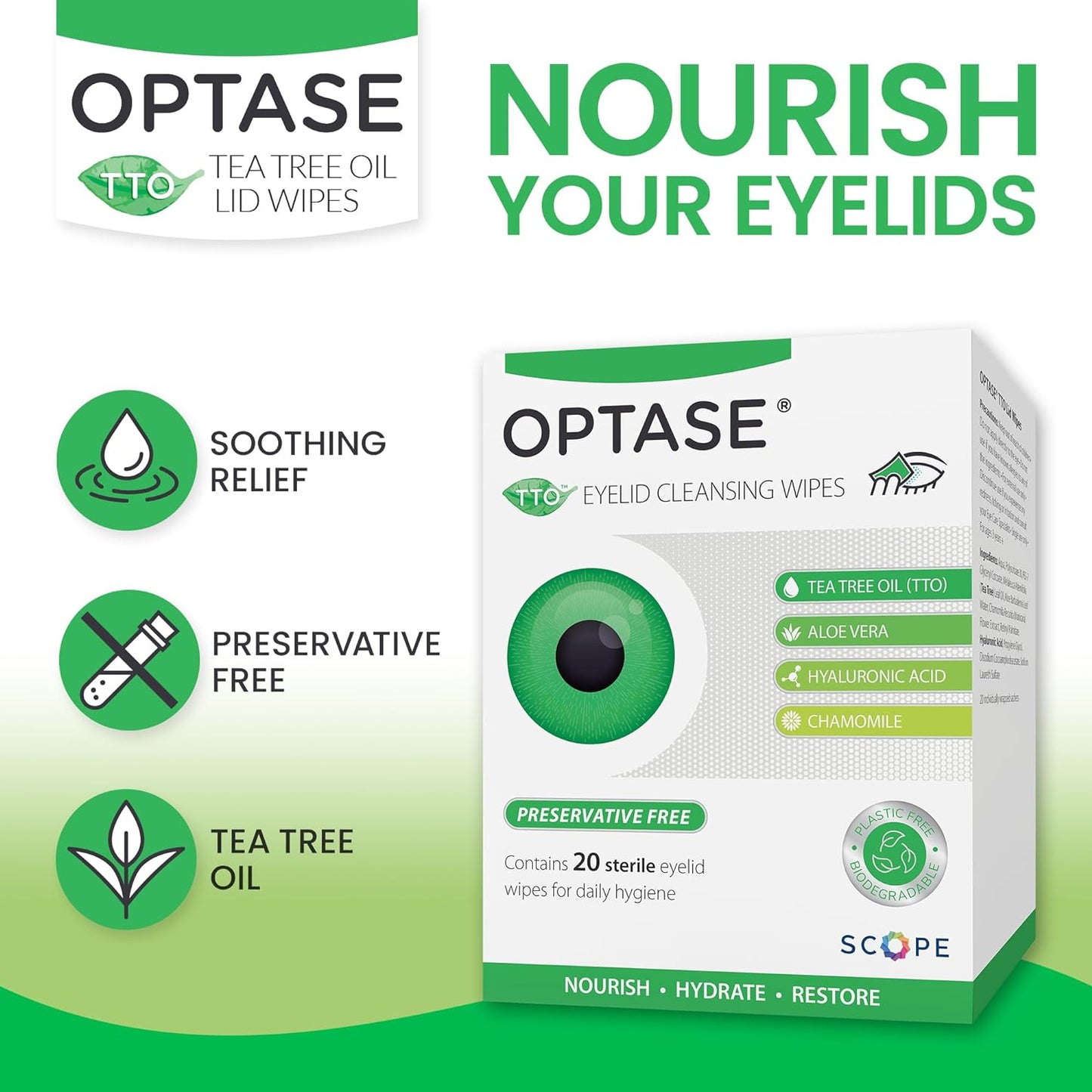 Optase Tea Tree Oil Eyelid Wipes