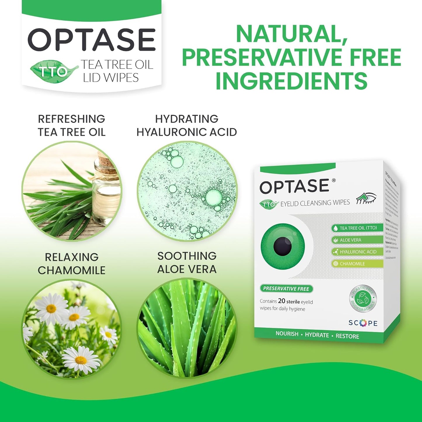 Optase Tea Tree Oil Eyelid Wipes