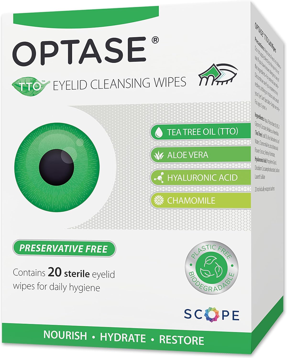 Optase Tea Tree Oil Eyelid Wipes