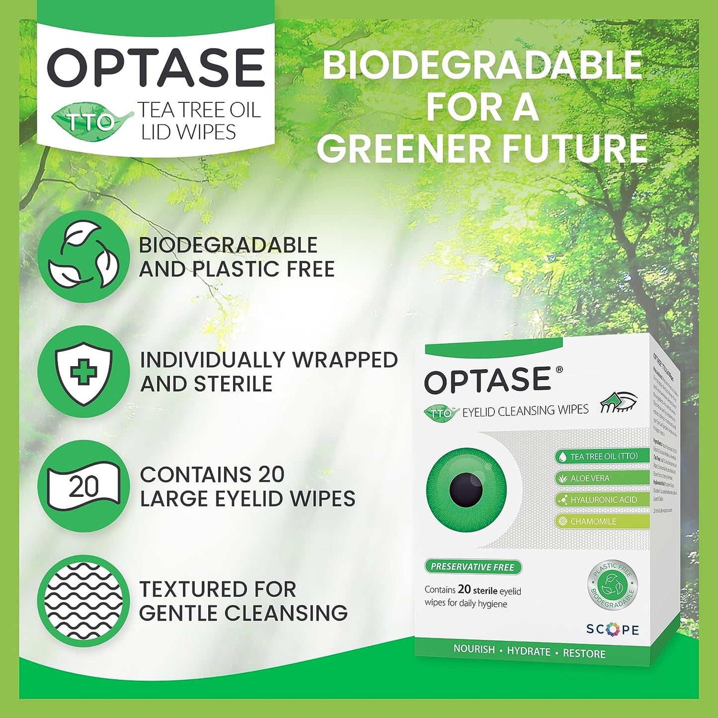 Optase Tea Tree Oil Eyelid Wipes