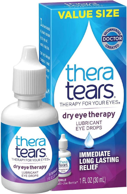 TheraTears Dry Eye Therapy Eye Drops for Dry Eyes, 1.0 Fl Oz
