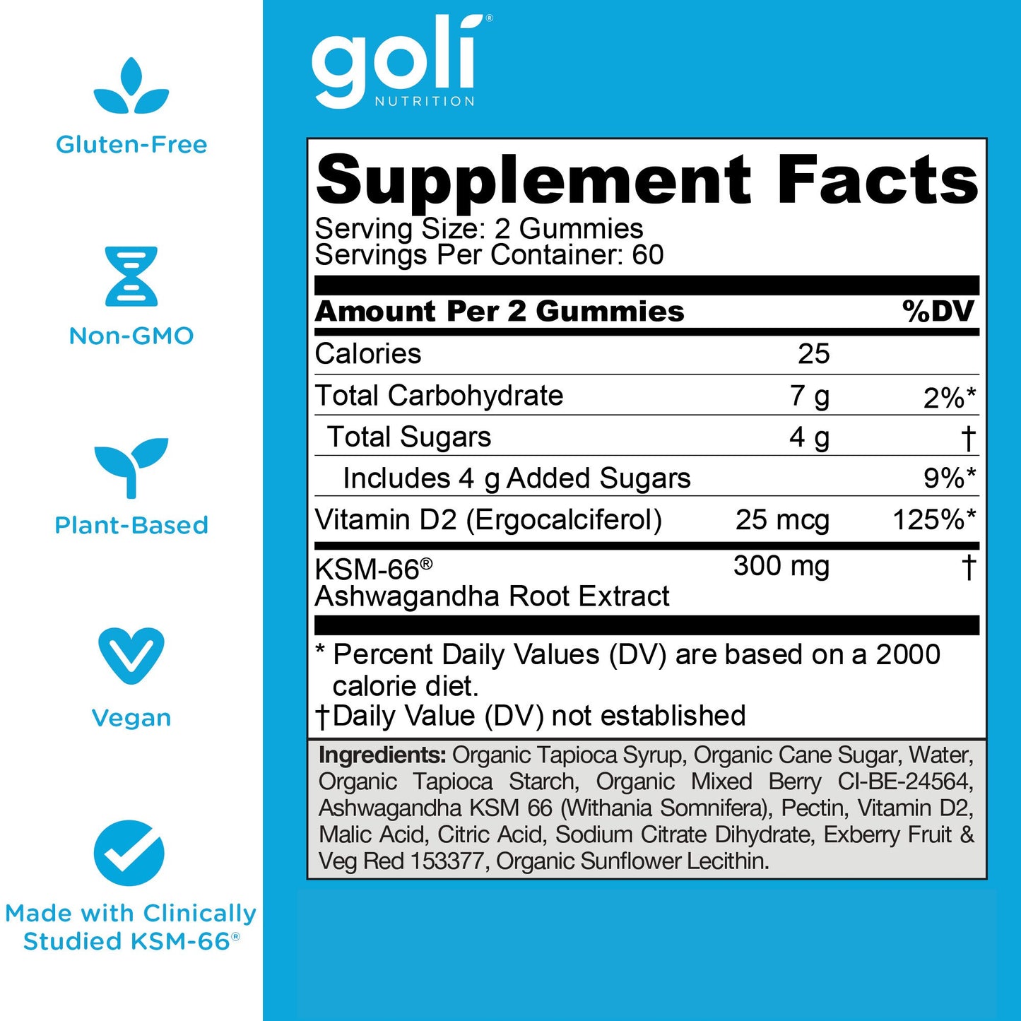 Goli Nutrition Ashwagandha 60 count