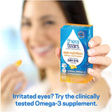 TheraTears 1200mg Omega 3 Supplement for Eye Nutrition, Organic Flaxseed Triglyceride Fish Oil and Vitamin E, 90 Count