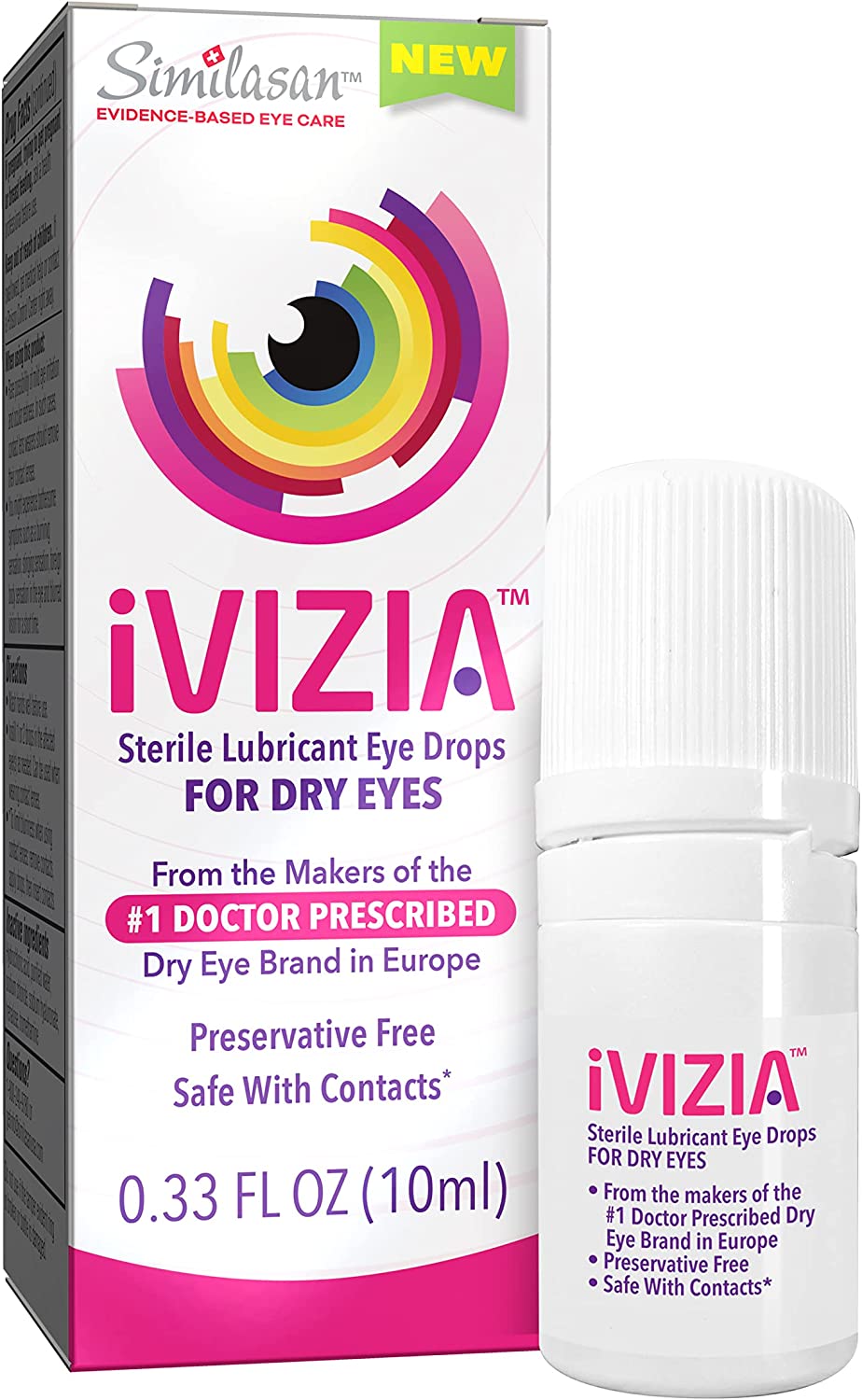 iVIZIA Eye Drops For Dry Eyes, 0.33 oz