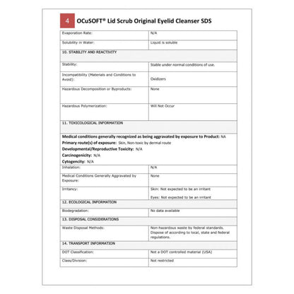 Ocusoft Lid Scrub Original Compliance Kit