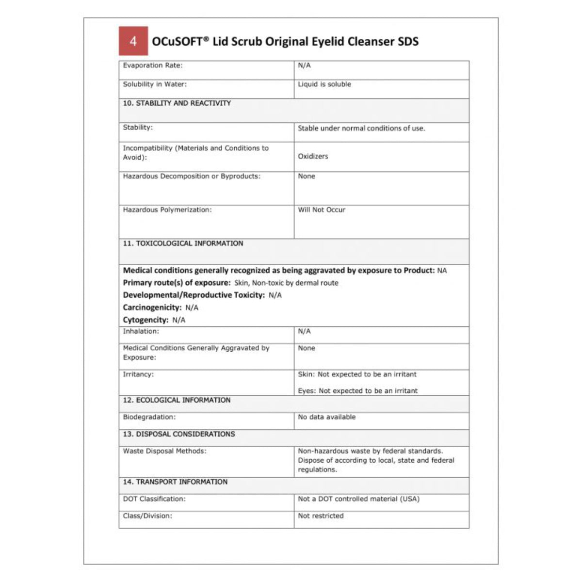 Ocusoft Lid Scrub Original Compliance Kit