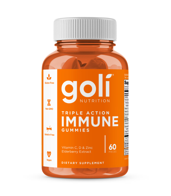Goli Nutrition Triple Action Immune Gummies, 60 count