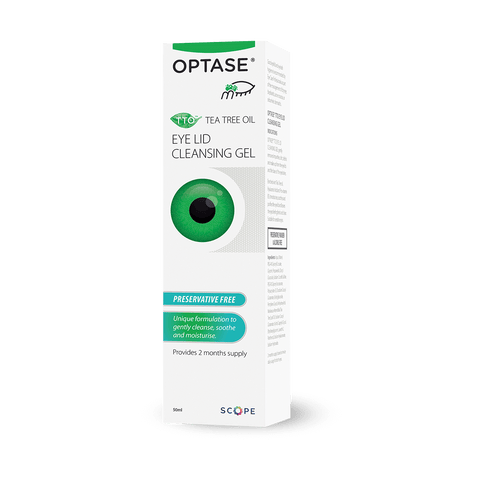 Optase Eyelid Cleansing Gel - Tea Tree Eyelid Cleanser for Dry Eye - Preservative Free