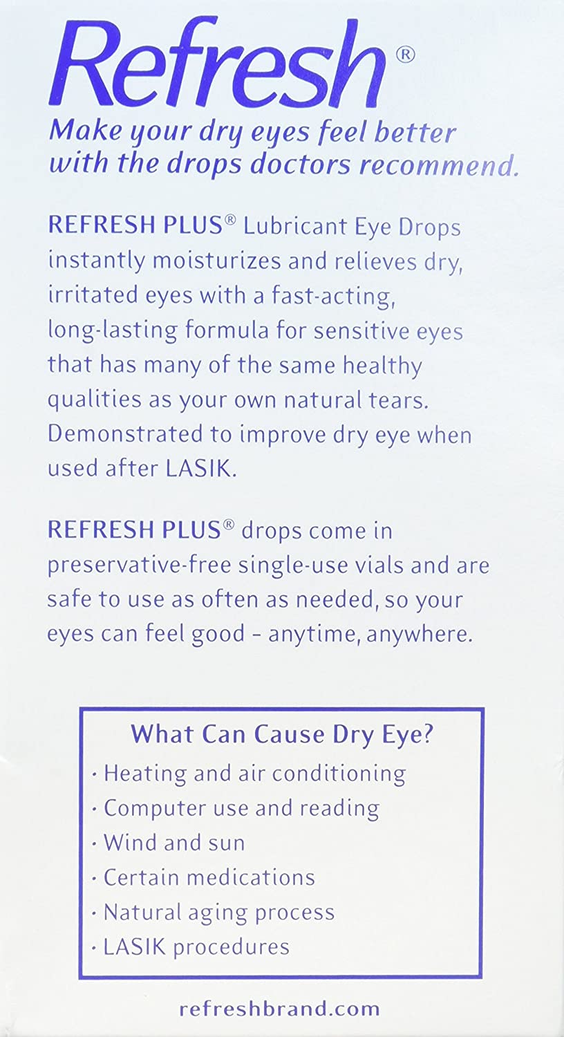 Refresh Plus Lubricant Eye Drops, Preservative-Free, 0.01 Fl 50 Count